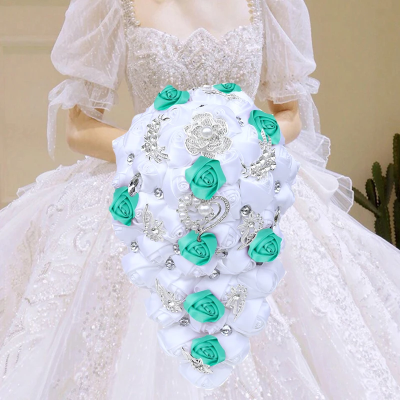 Hot Selling Green waterfall Wedding Bouquets