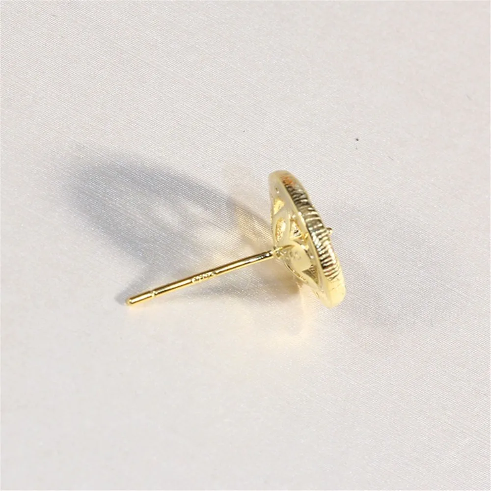 S925 Sterling Silver Pearl Earring Settings DIY Jewelry Making Supplies Blank Earring Posts for Handcrafted Accessories No Pearl
