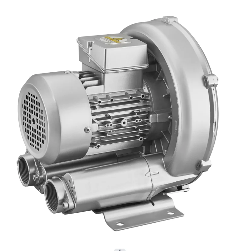 Bomba de vacío de soplador de aire de anillo trifásico trifásico de 7,5 kW, bomba de un solo etapa de 0,5 HP ~ 35HP, soplador de canal lateral de aire regenerativo