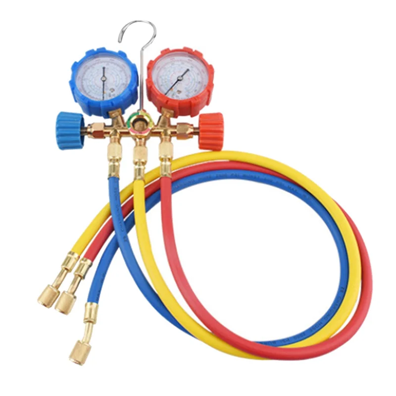 AS60-R134A Fluoride Table Snow Pressure Gauge AC Manifold Gauge Set R134A Fluoride Table Snow Pressure Gauge Kit