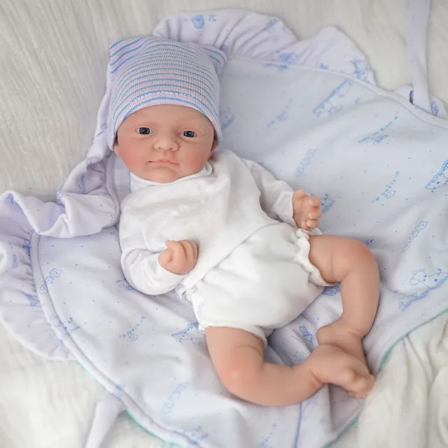 12 "Micro Preemie całe ciało silikonowa lalka chłopiec „Toby” i dziewczyna „Luna” realistyczna lalka Reborn niespodzianka dzieci antystresowe