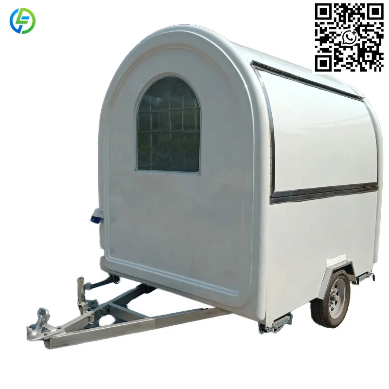 Customized Food Truck Snack Food Cart 18ft Fully Equipped Concession Food Trailer BBQ Coffee Fiberglass  Kiosk