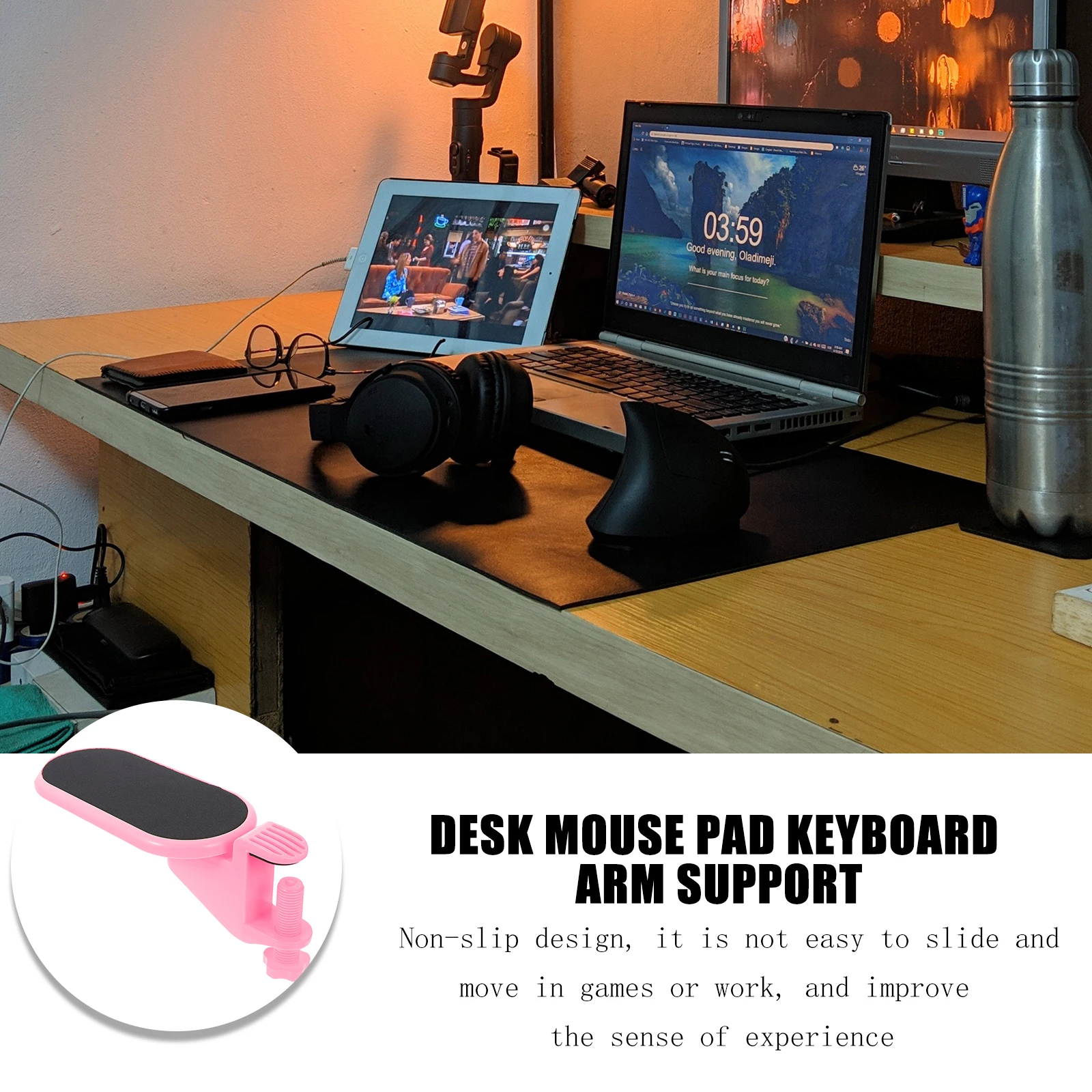 

Ergonomic Keyboard H Wrist Rest Cushion Non Slip Design for Home Office Computer Desk EVA Material Reduces Fatigue Keyboard