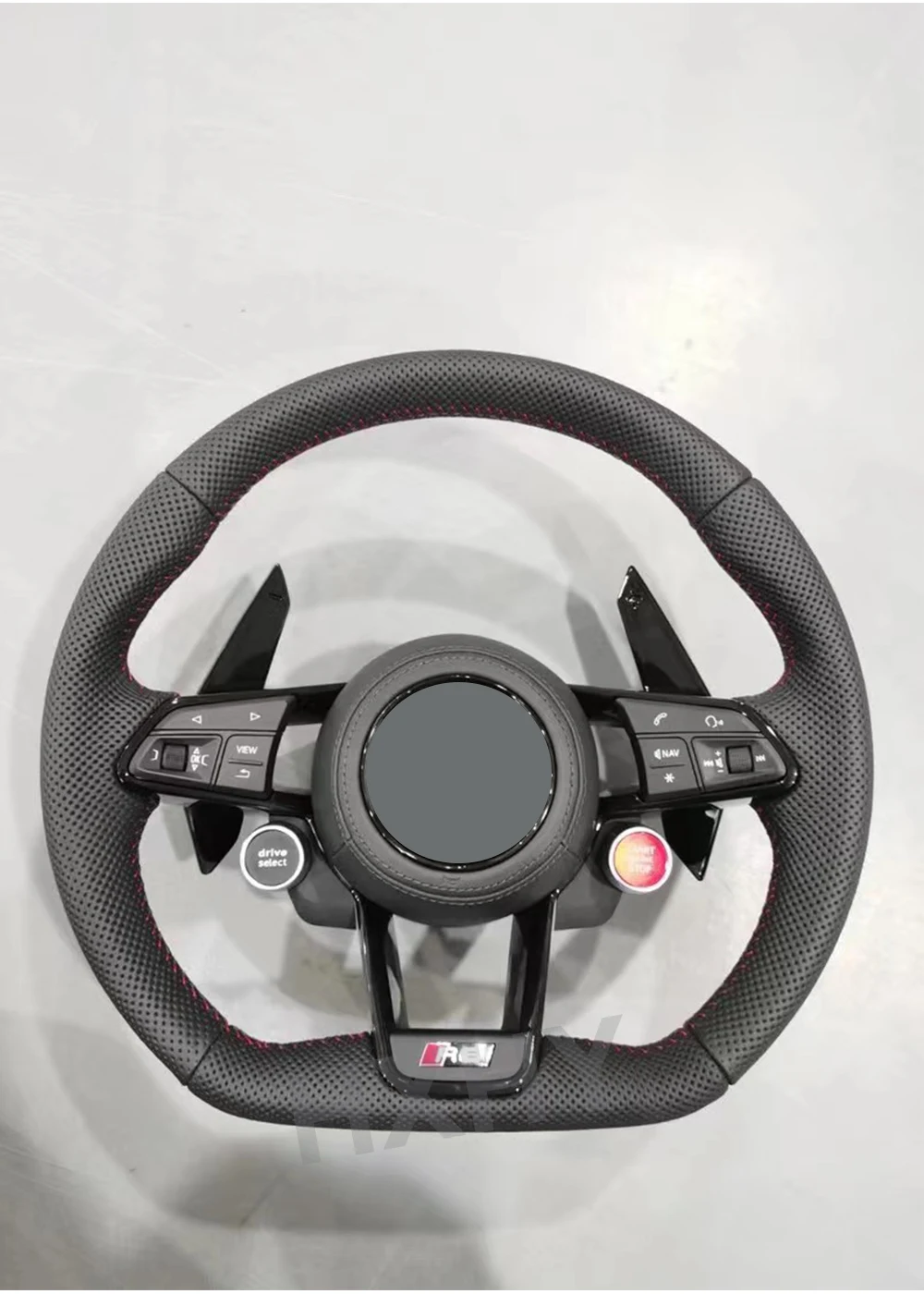 Upgrade Carbon Fiber LED Alcantara R8 Leather Steering Wheel For Audi RS A3 A4L A5 A6L A7 Q2 Q3 S4 S5 S7 8V B8 C7 Customized