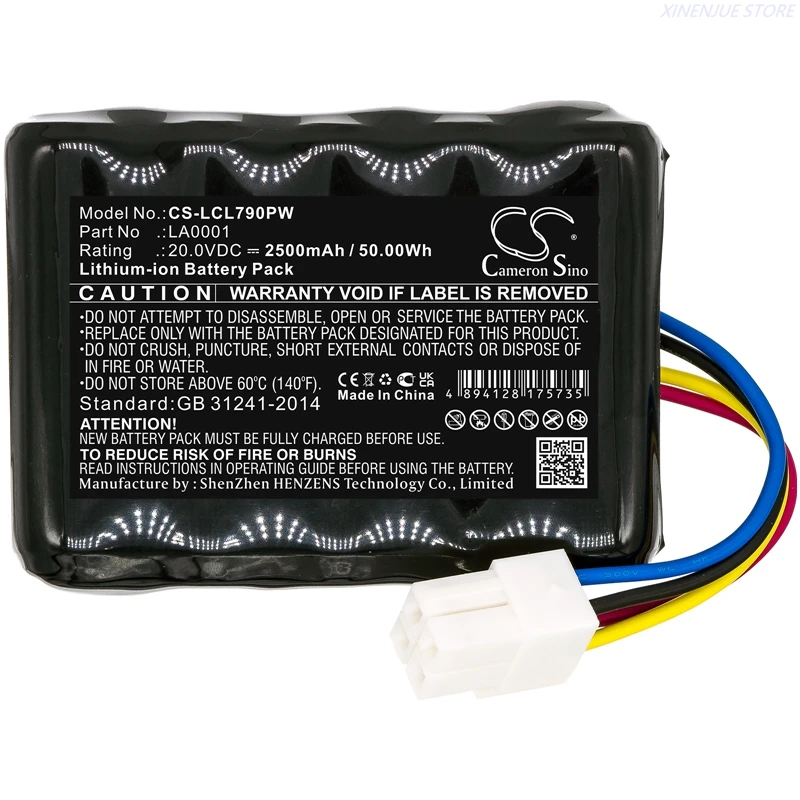 Cameron Sino Battery 2500mAh LA0001, LA0002 for FERREX 800m2 2021,for Landxcape LX790i, LX790, LX791, LX792, LX793, LX795, LX796