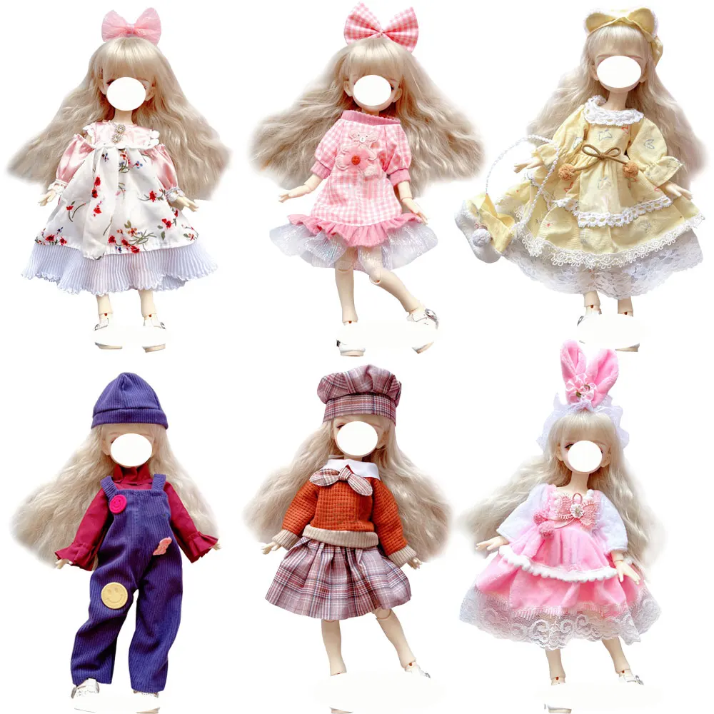 Pretty GG Series Cosplay Figures Clothes for 30 cm 1/6 Bjd Byte Doll DIY Maid Dress Up Cute Lolita Clothing Set Dolls Skirt