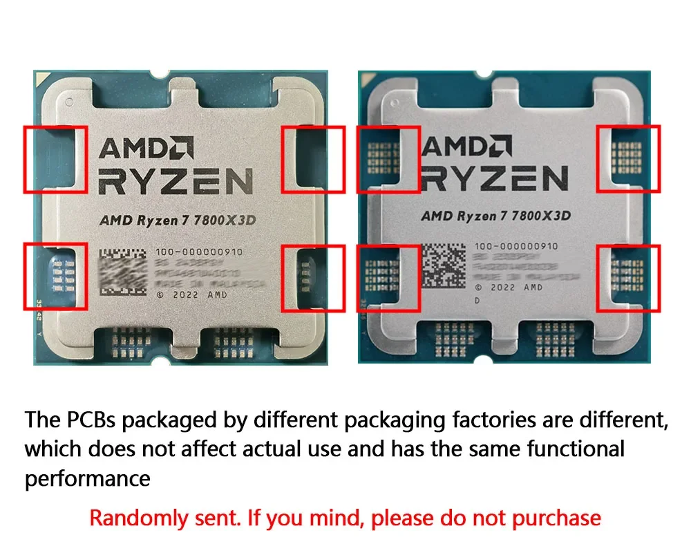 Processador CPU AMD Ryzen 7, 7800X3D, R7 7800X3D, 4,2 GHz, 8 núcleos, 16 fios, 5NM, 96M, Soquete 100-100000910, AM5 sem ventoinha