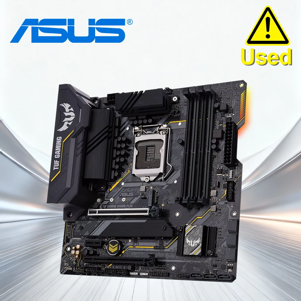 Used ASUS TUF GAMING B460M-PLUS motherboard supports LGA1200 Micro ATX gaming motherboard