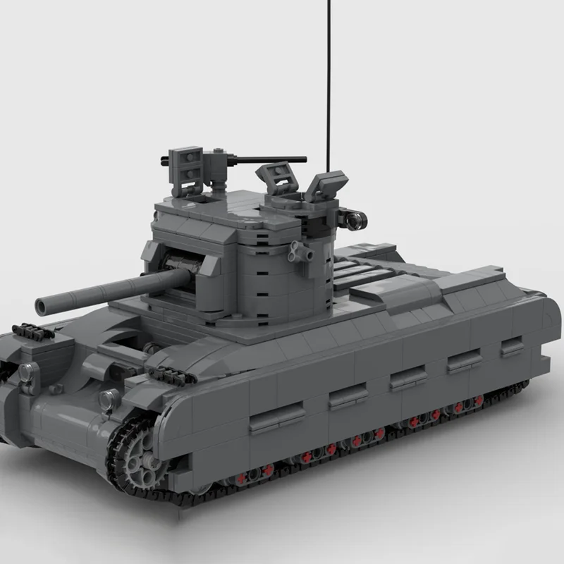Moc Building Bricks Modular A12 British WWII Infantry Tank Model Technology Blocks Christmas Toy Construction Holiday Gifts