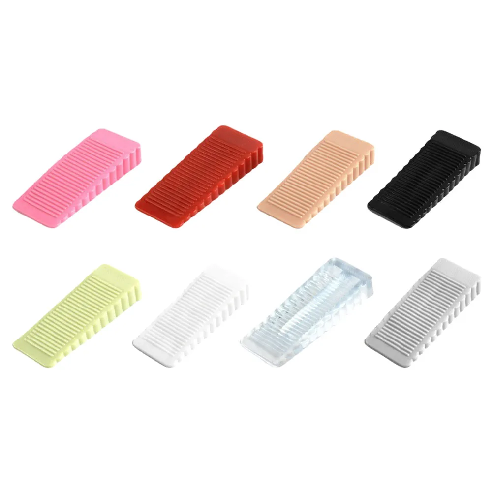 

8pcs Silicone Door Stopper Non Slip Decorative Floor Shield Wedges Home Office Practical Safety Item Long Service Life