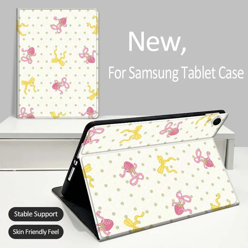 

Leopard Print Bow Pattern Tablet Case For Samsung Galaxy Tab A A7 A8 A9 A11 S6 S11 Lite Plus 10.1 10.4 10.5 Inch 2022 2025
