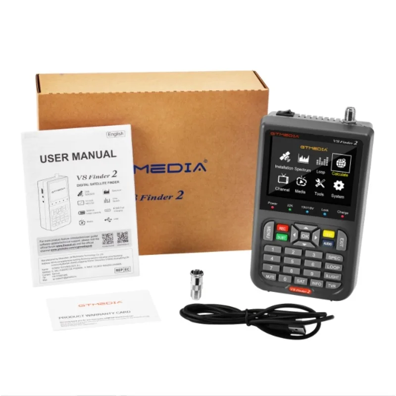 Original GTMEDIA V8 Finder 2 Satellite Digital Signal Finder DVB-S/S2/S2X 1080P HD H.264 VS ST-5150 V8 FINDER PRO WS6933 WS6980
