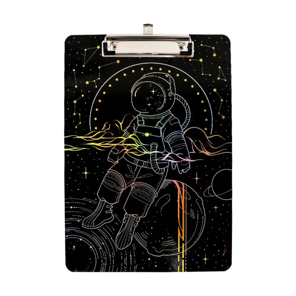 

Dreamy Starry Sky Series Laser Gilding A4 File Folder With Low Profile Gold Clip Document Folder File Folder Board Clamp