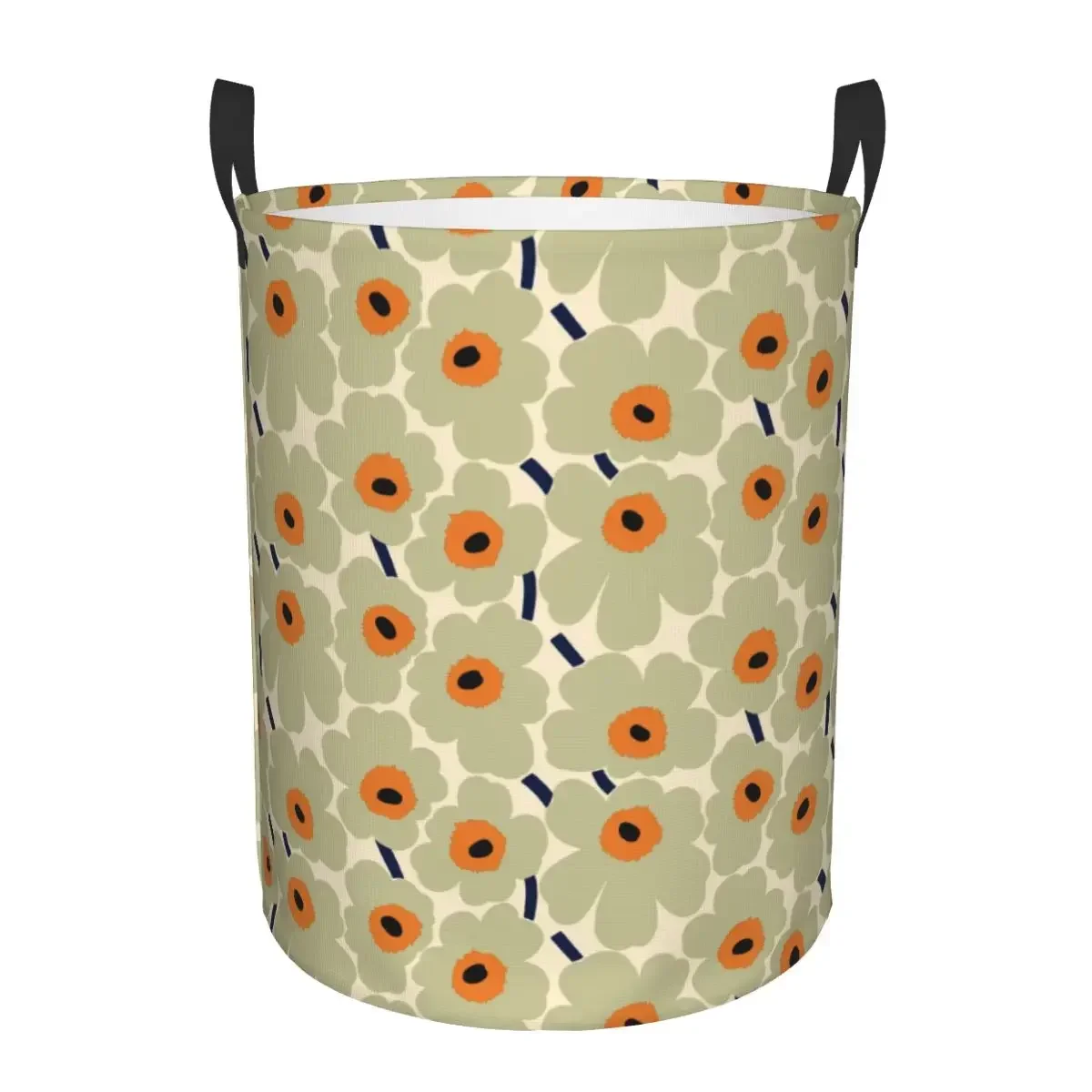 

Custom Little flower Print Laundry Hamper Large Storage Basket Fashion Modern Style Girls Boys Toy Organizer