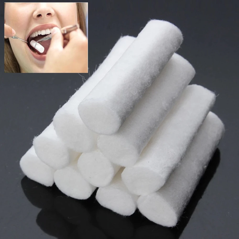 

500PCS Dental Surgical Cotton Rolls High Absorbent Dentist Material