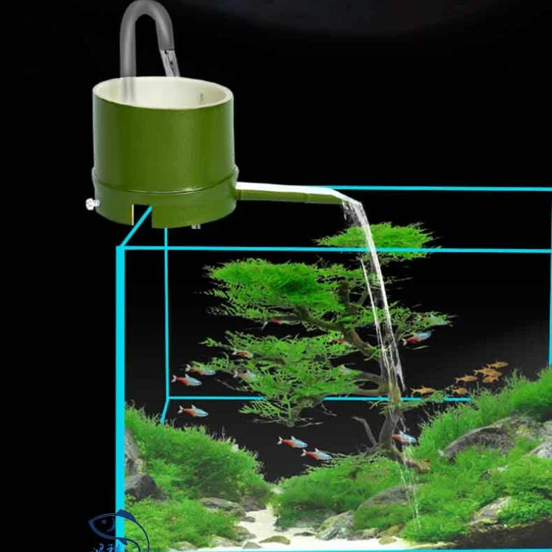 ABS Aquarium Filter Box Bamboo Tube Type Water Flow Device Small Top-mounted External 3-IN-1 Fish Tank Filter Water Purification