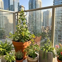2pcsHoneycomb Design Plant Trellis, Rustproof Plastic Support for Potted Vines and Flowers, Indoor Outdoor Garden Climbing Frame 4