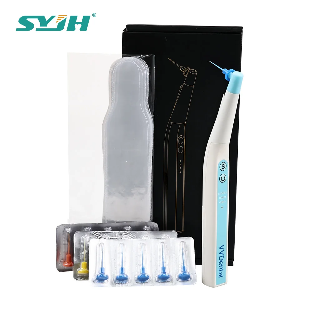 

With 60Pcs S/M/L Swabbing Tip Dental Basic Oral Sonic Lrrigator High-bright LED Ultrasonic Endo Activator with Endo Root Canal