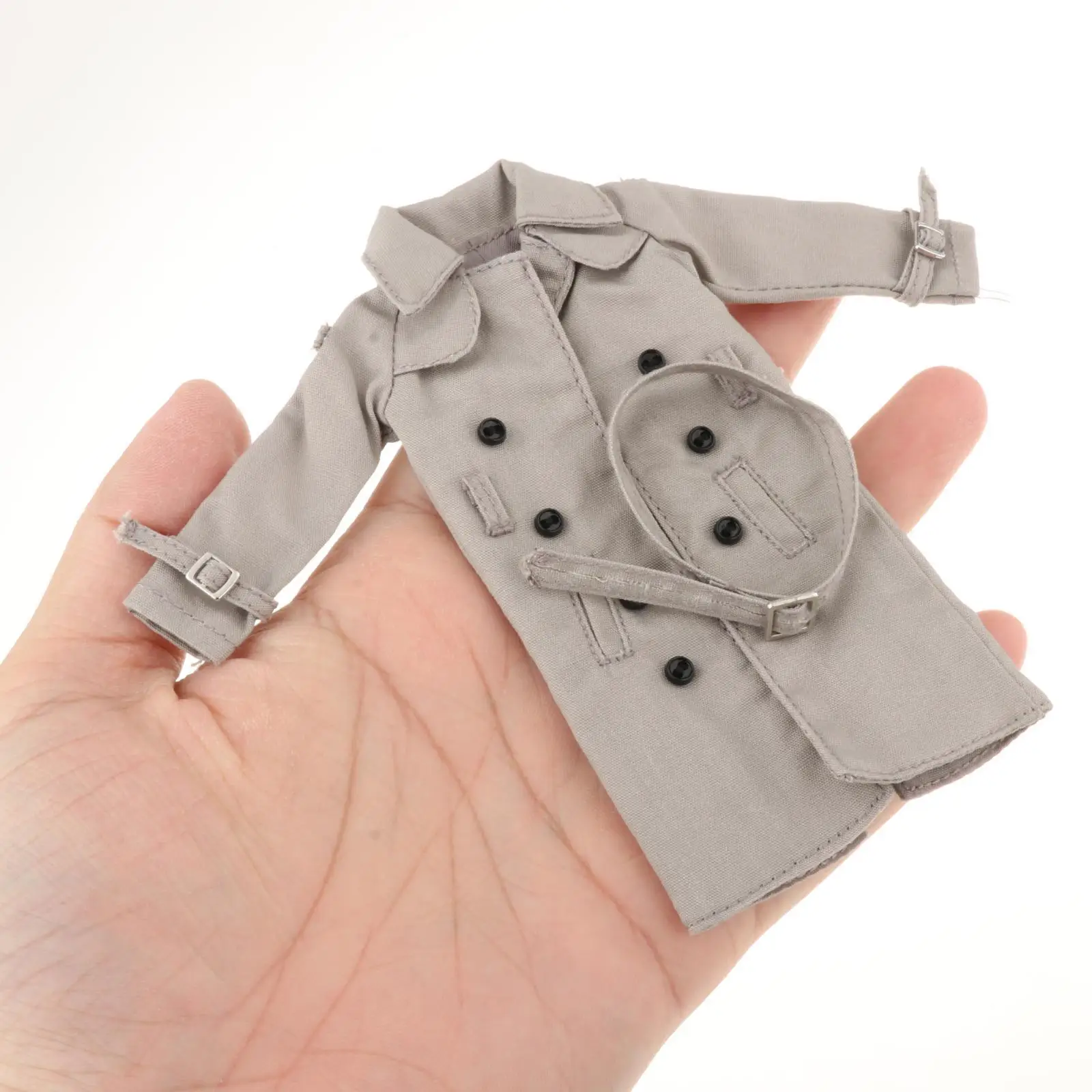 

1/12 Male Trench Coat 1/12 Scale Figure Doll Clothes for 6'' Action Figures