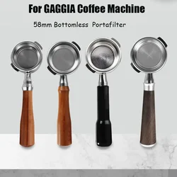 Gagtima-双眼鏡ホルダー,クラシックコーヒーマシン用の頑丈な木製ハンドル,58mm