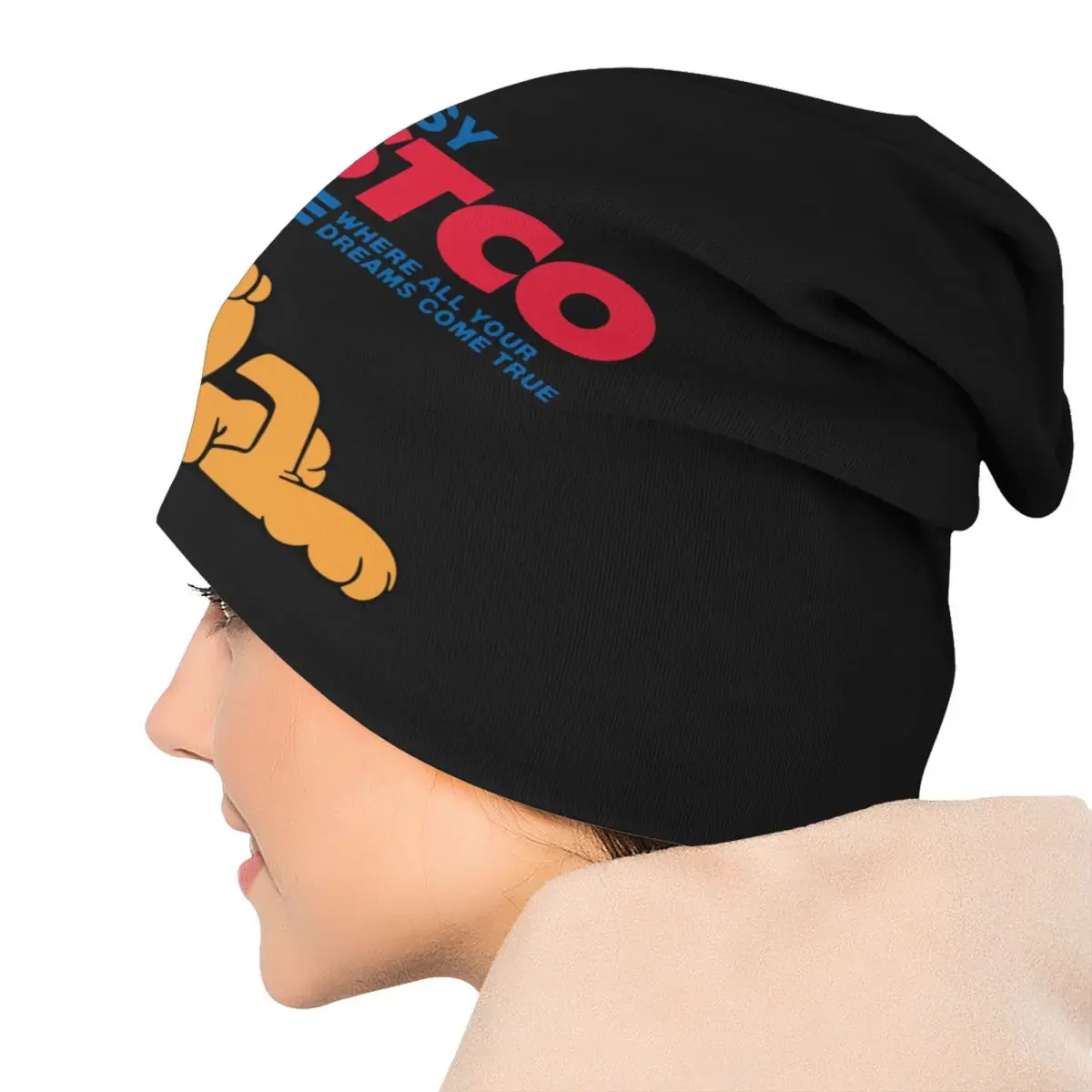 مخصص الخيال كوستكو متعة Skullies Beanies قبعات شتاء دافئ الرجال النساء متماسكة قبعة للجنسين الكبار مضحك القط غارفيلد بونيه القبعات