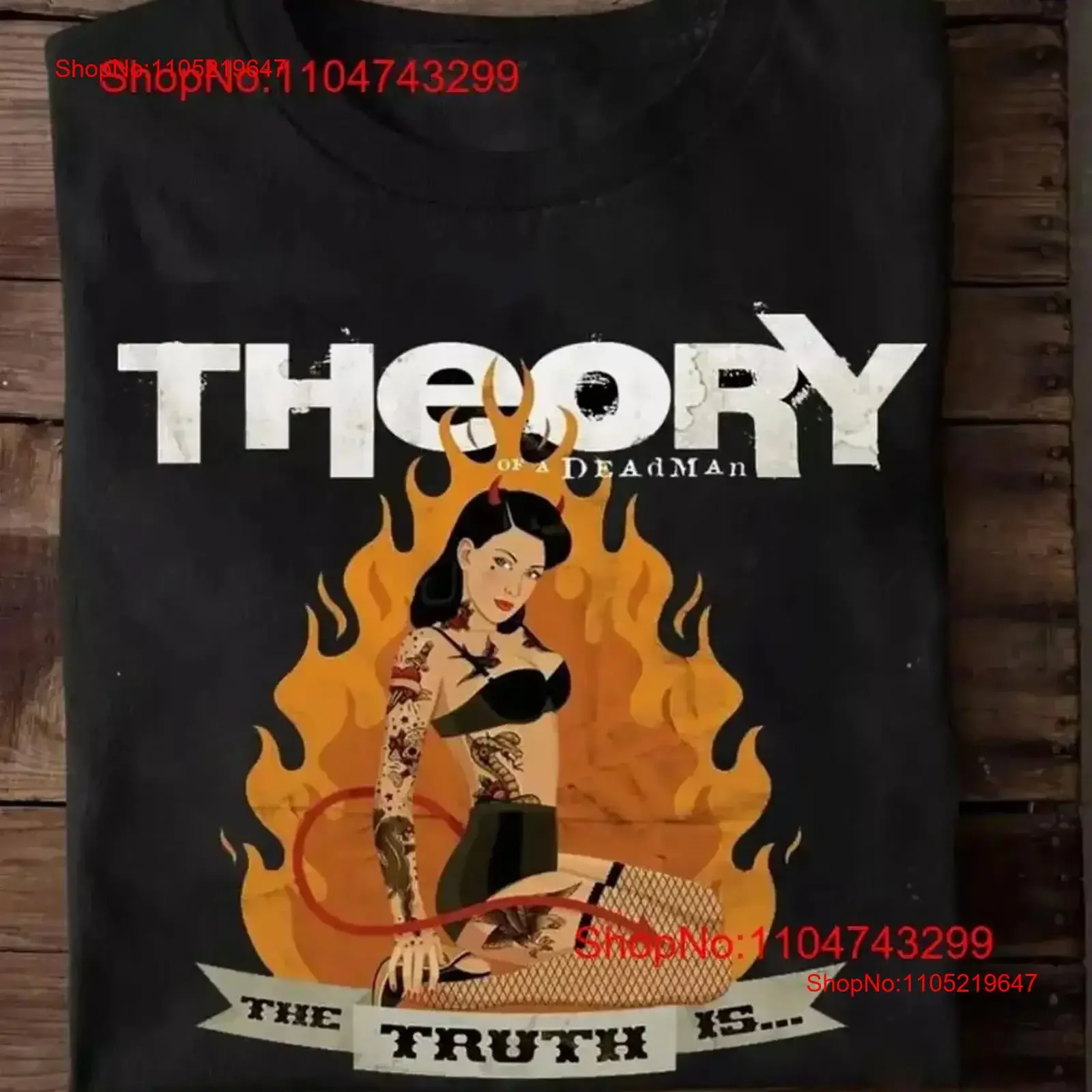 Theory of a Deadman The Truth Is For Fan Black All Size T Shirt vintage Washed fashion Casual designer clothes homme Stretched