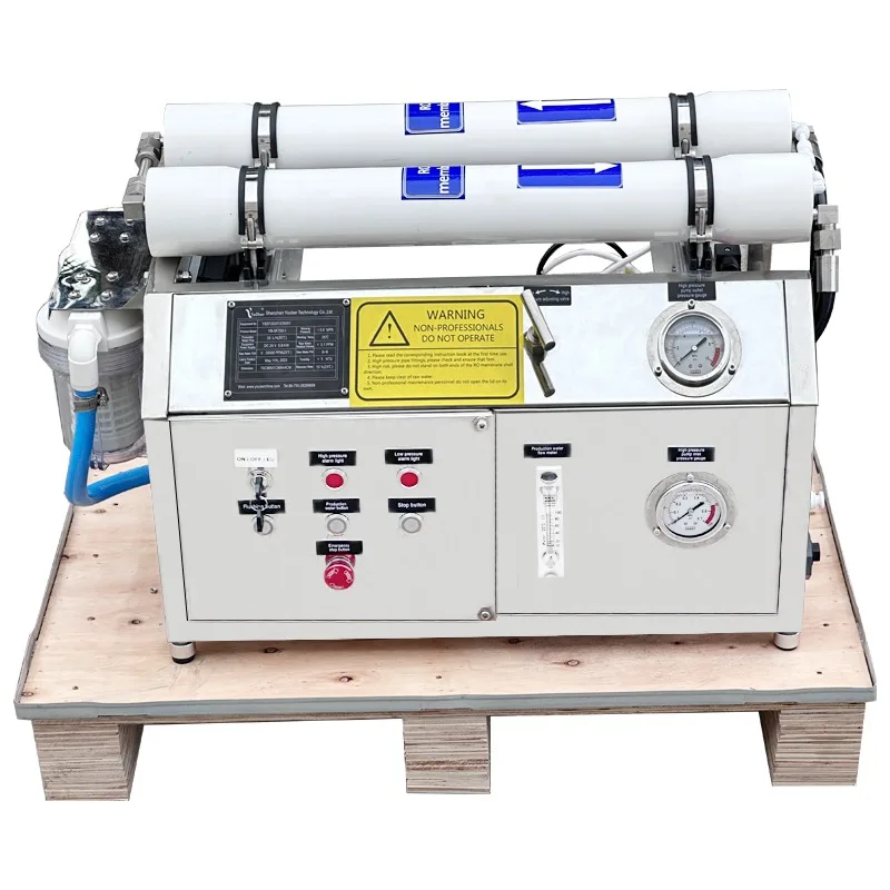 Unidad de desalinización de agua de mar Planta de desalinización de agua de mar para barco Watermaker Barco de desalinización de agua de mar 24 v