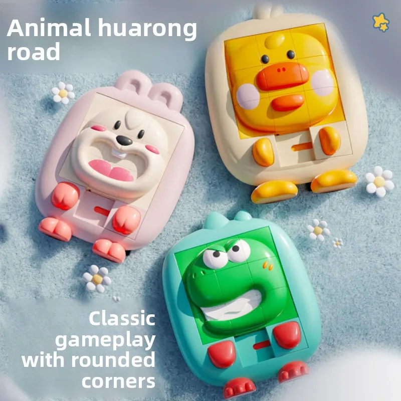 Children's Cartoon Huarong Road Sliding Puzzle Educational Early Learning Thinking Training