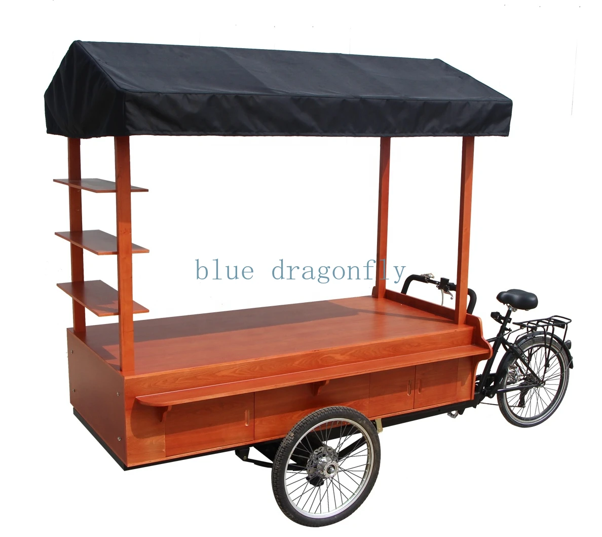 Wooden front box Electric Mobile Food Truck Catering Trailer Crepe Cart For Sale