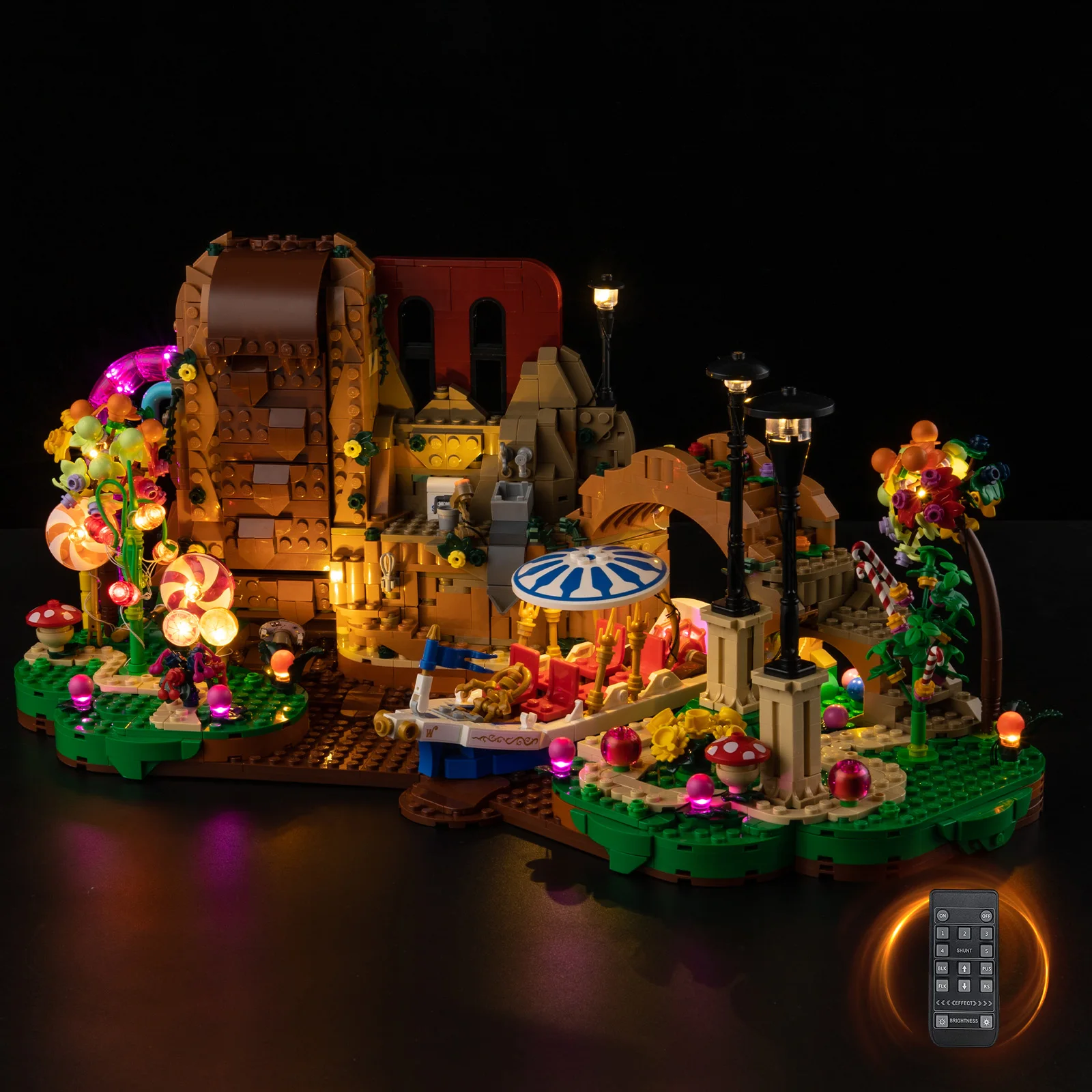 مجموعة إضاءة LED Kyglaring ألعاب يمكنك صنعها بنفسك لمكعبات البناء Lego Willy Wonka & The Chocolate Factory 21360 (بدون نموذج)