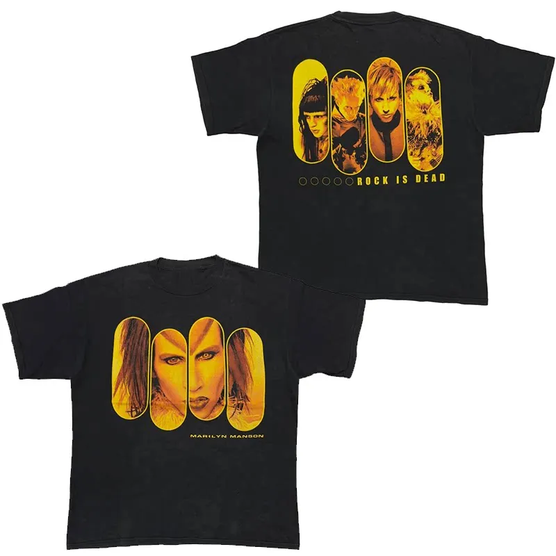 Marilyn Manson Abstract Casual T-shirt Luxury Brand for Men and Women Top 2026 New Band