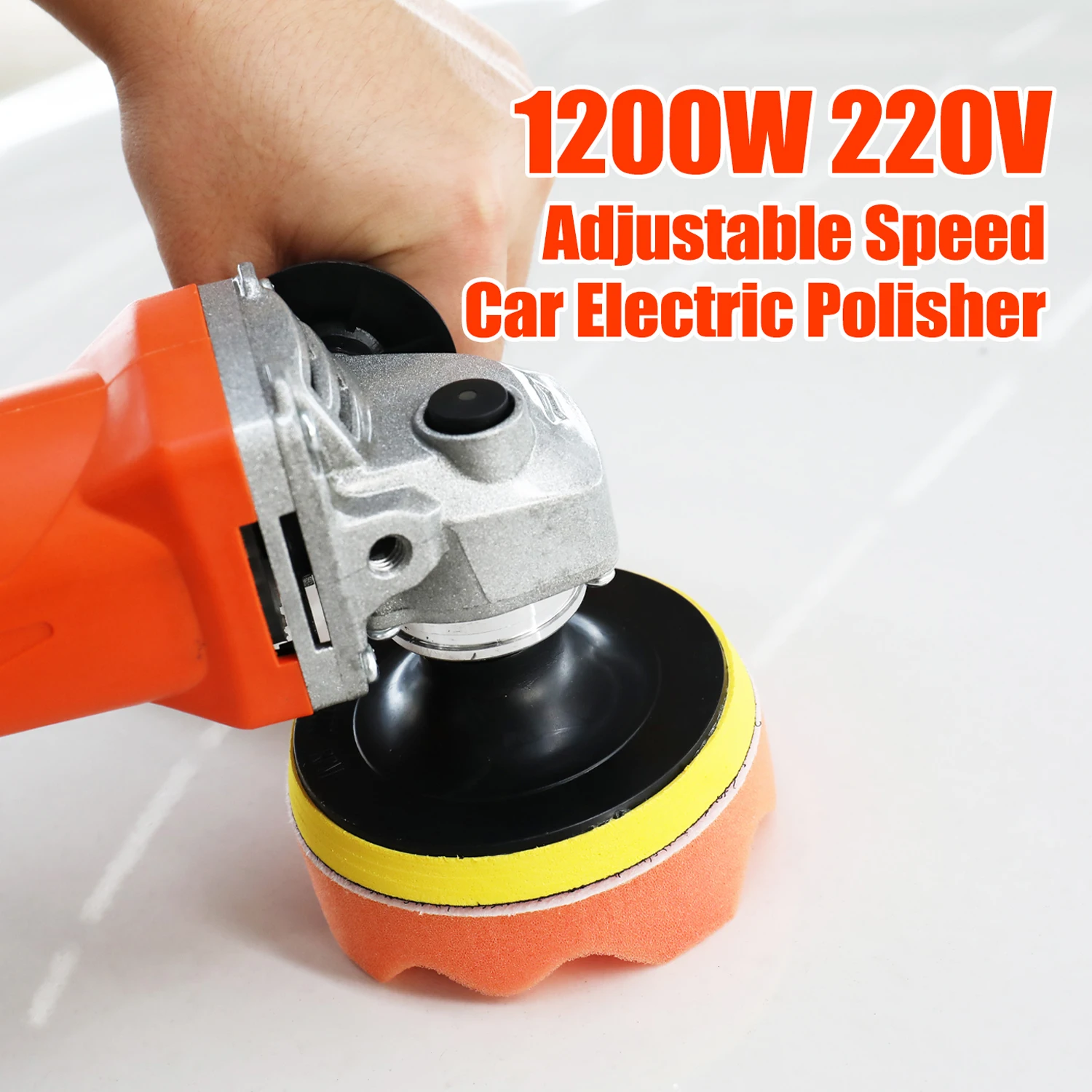 1200W 220V Car Polisher Machine Wireless Electric Polishing Wax Tool Adjustable Speed Auto Polish Furniture Waxing Machine Tool