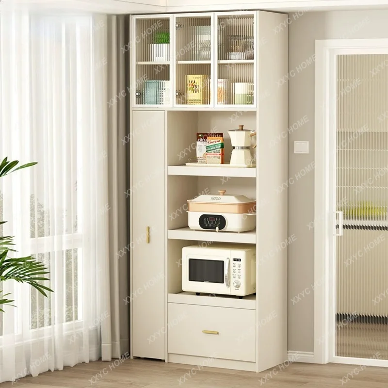 Sideboard and pull-out storage cabinet integrated wall-mounted kitchen appliance storage rack with a gap cabinet