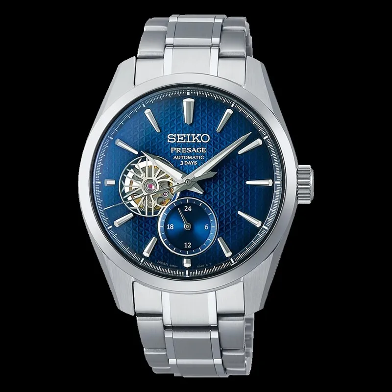 Seiko Precision Presage Series Hollow Automatic Mechanical Metal Strap Fashion Casual Men's Watch SPB417J1