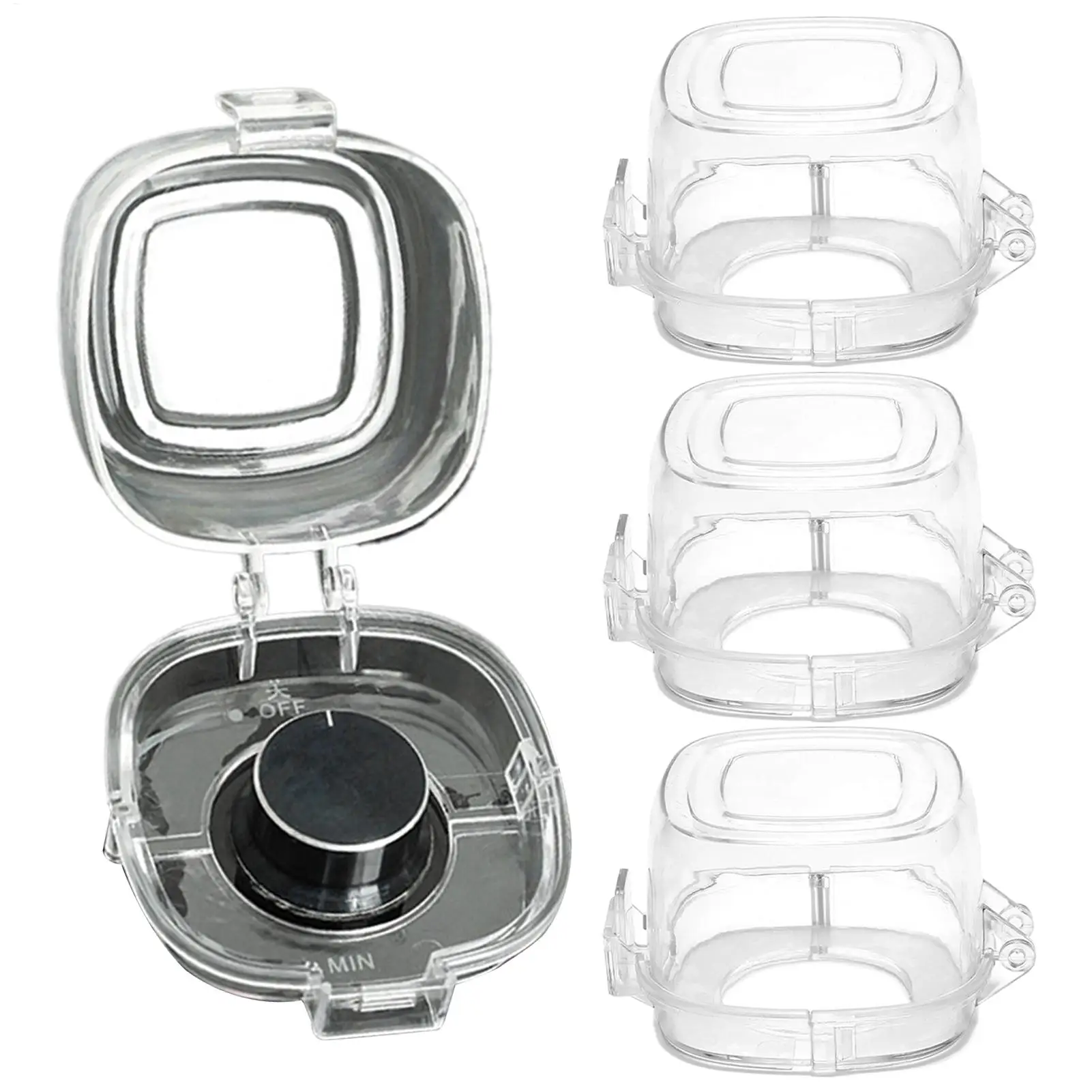 4 Pack Stove Knob Safety Covers Universal Heat Resistant Oven Lock Child Proof Protector for Kitchen Appliance Pet Baby