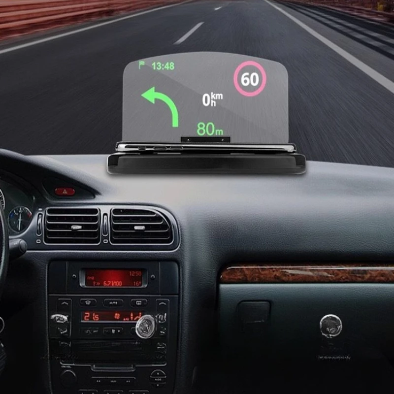 

Head-up display car navigation, wireless charging mobile phone holder, car folding navigation