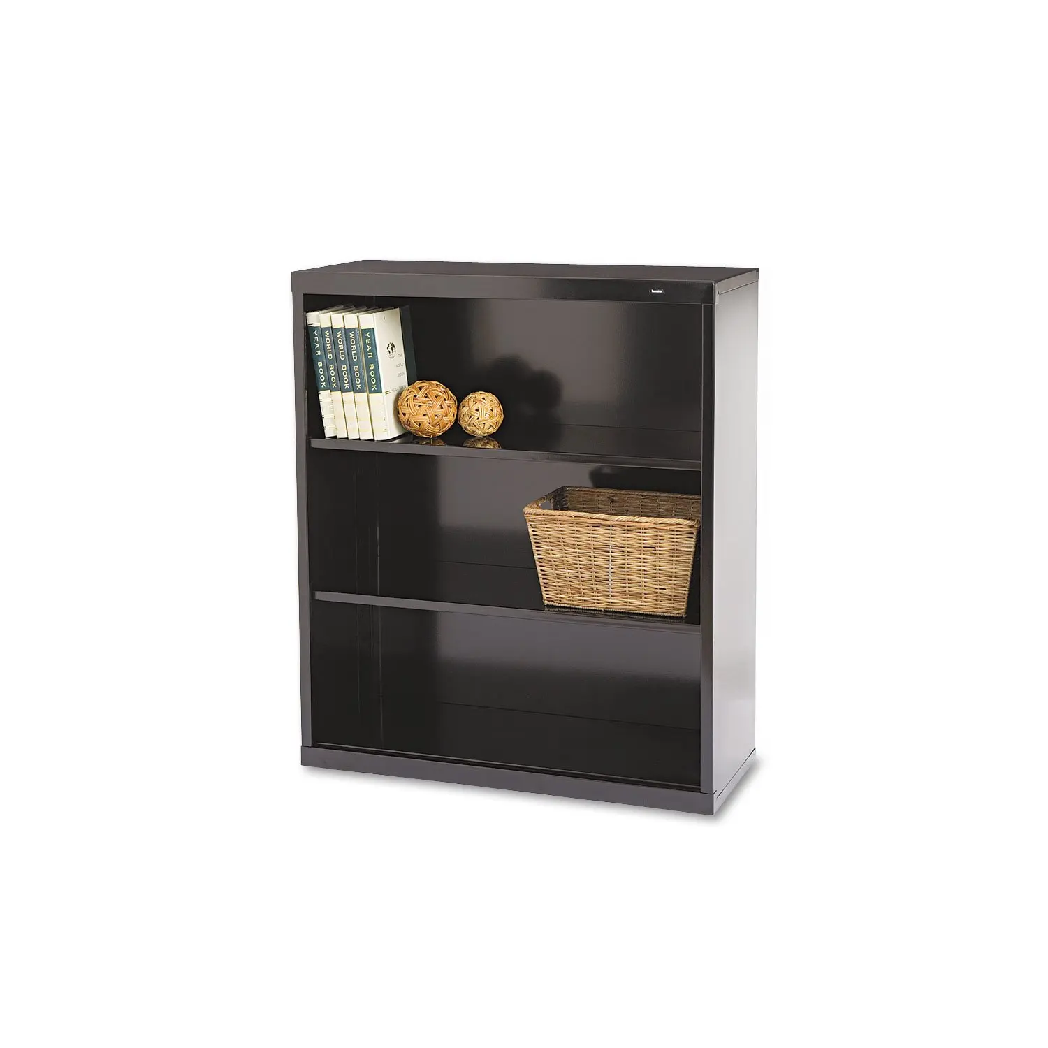 Metal Bookcase 3-Shelf Storage Cabinet 34.5x13.5x40 Inch Office Home Library Organizer, Customized
