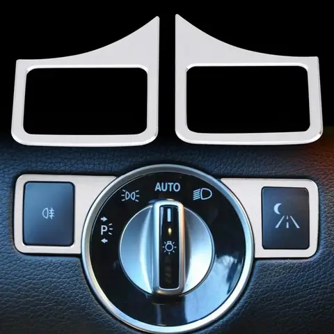 Наклейка на переключатель фар автомобиля, накладка для Mercedes Benz A B C E GLK CLA Class C117 W176 W246 W204 W212 X204 X156 W166