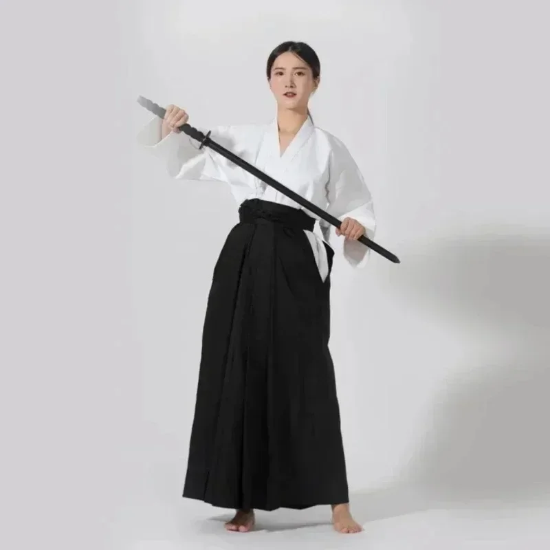 Japanese Traditional Martial Arts Uniform Sportswear Hakama Samurai Kendo Kimono Skirt Kimono Aikido Skirt