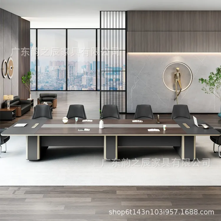 회의용 테이블 및 의자 세트 비즈니스 오피스 협상용 테이블 및 의자 세트 오피스 라이트 럭셔리 비즈니스 대형