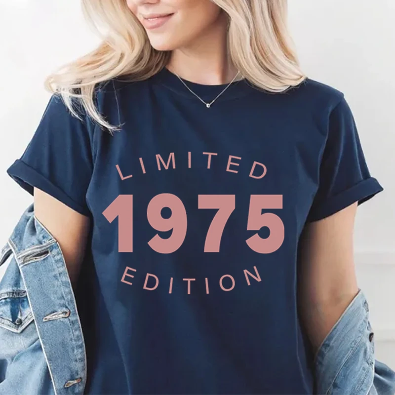 Vintage 1975 Birthday Tee 1970 To 1979 Limited Edition Women's T-Shirt 1970 To 1979 Born Tee Top Ladies 50th Birthday T-Shirts