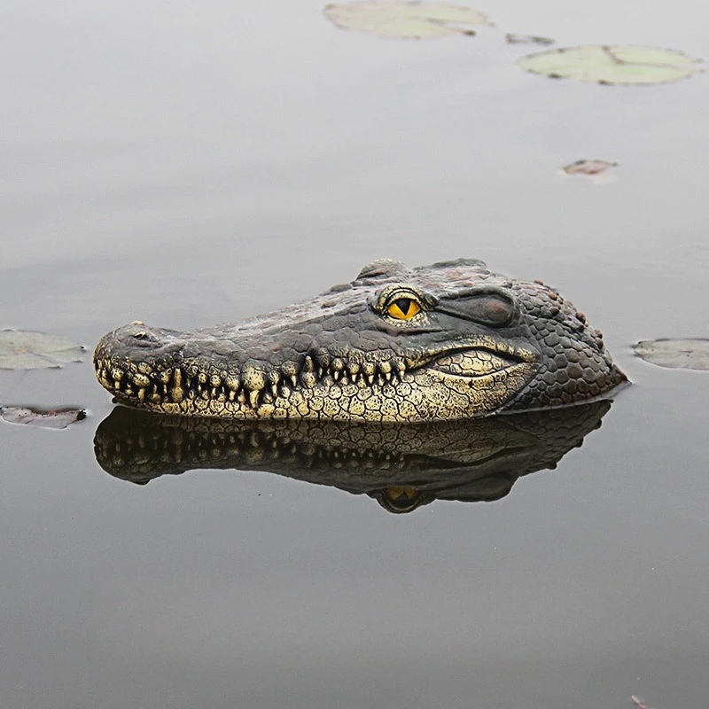 

Shark Fin Hippopotamus Crocodile Head Courtyard Pond Floating Animal Viewing Park Pond Simulation Decoration