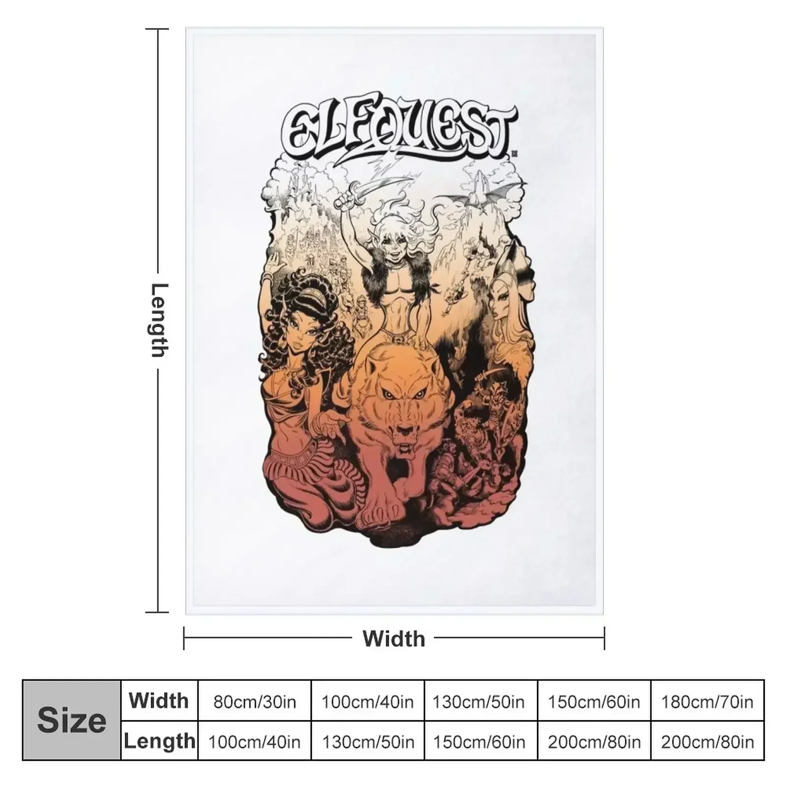 ElfQuest: First Portfolio Throw Blanket Luxury Plaid on the sofa Shaggy Loose For Sofa Thin Blankets