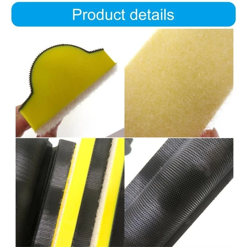 Hand Sanding Block Set Handheld Sanding Pad Hook and Looping Interchangeable M4YD