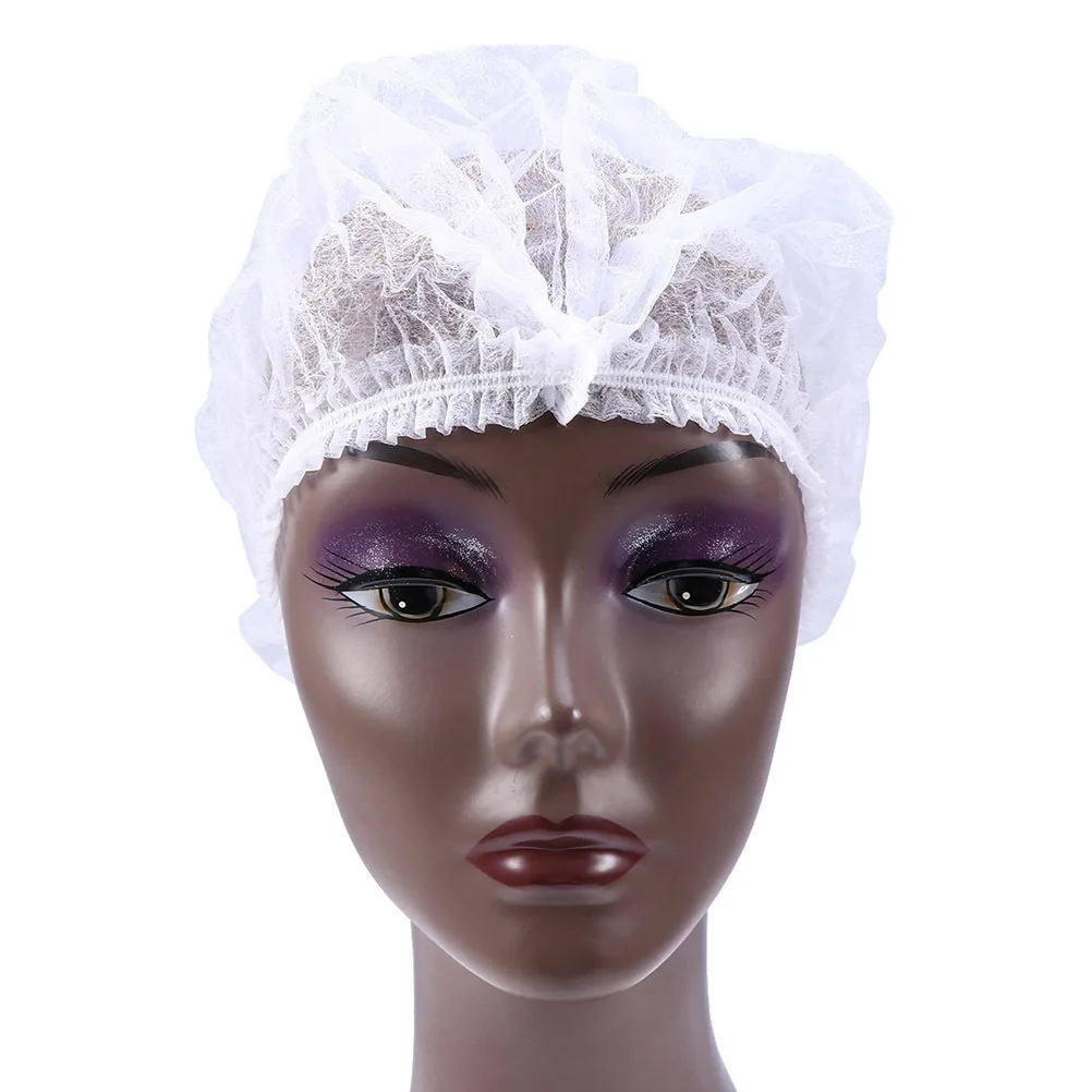 

200 Pcs Breathable Salon Hat Working Adults Cap Hair Net Miss Women's Hats & Caps