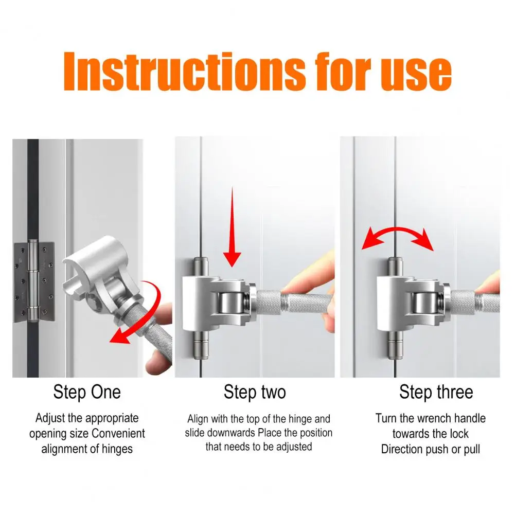 

Door Repair Tool Door Hinge Adjustment Wrench Tool Rust-proof Rolled Steel Gap Alignment Jig Diy Door Sagging Fixer Hinge Repair