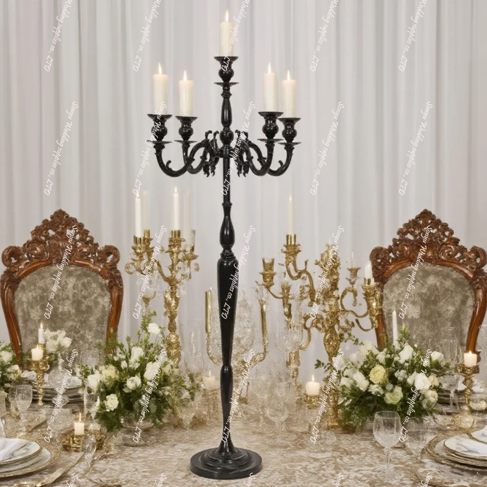 

6/7/8/10 шт. H135 см f33 металлический высокий золотой белый черный серебристый большой свадебный фон свадебный проход канделябры