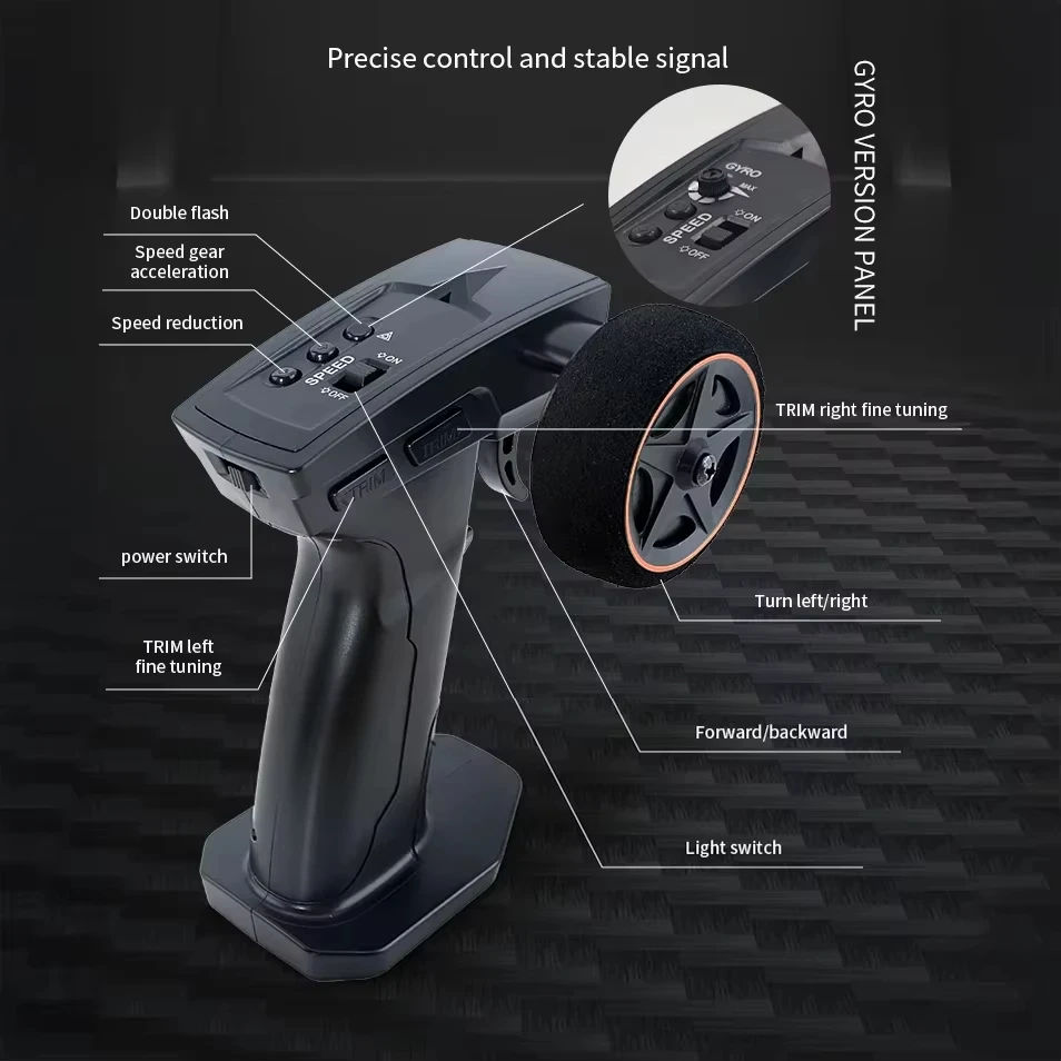 1/43 controle remoto deriva 4wd carro com giroscópio controle de rádio 2.4g mini carro de corrida deriva rtr brinquedos carro crianças presentes