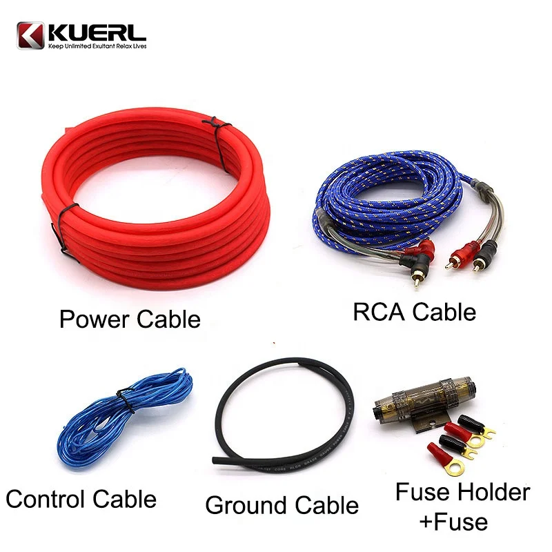 

in stock 2800 Watts Car Power Wiring Kit Copper 8GA Car Audio Amplifier Installation Kit