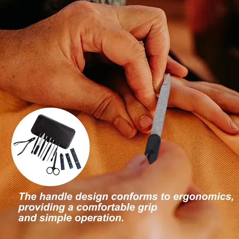 12PCs Manicure Cutters Nail Clipper Set Household Stainless Steel Manicure Kit Nail Clippers Pedicure Scissors Grooming Tools